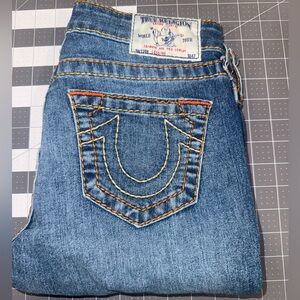 True Religion Women's Denim Jeans with Orange Stitching